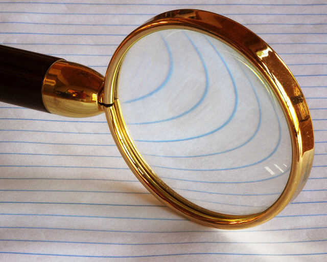 A private detectives magnifying glass
